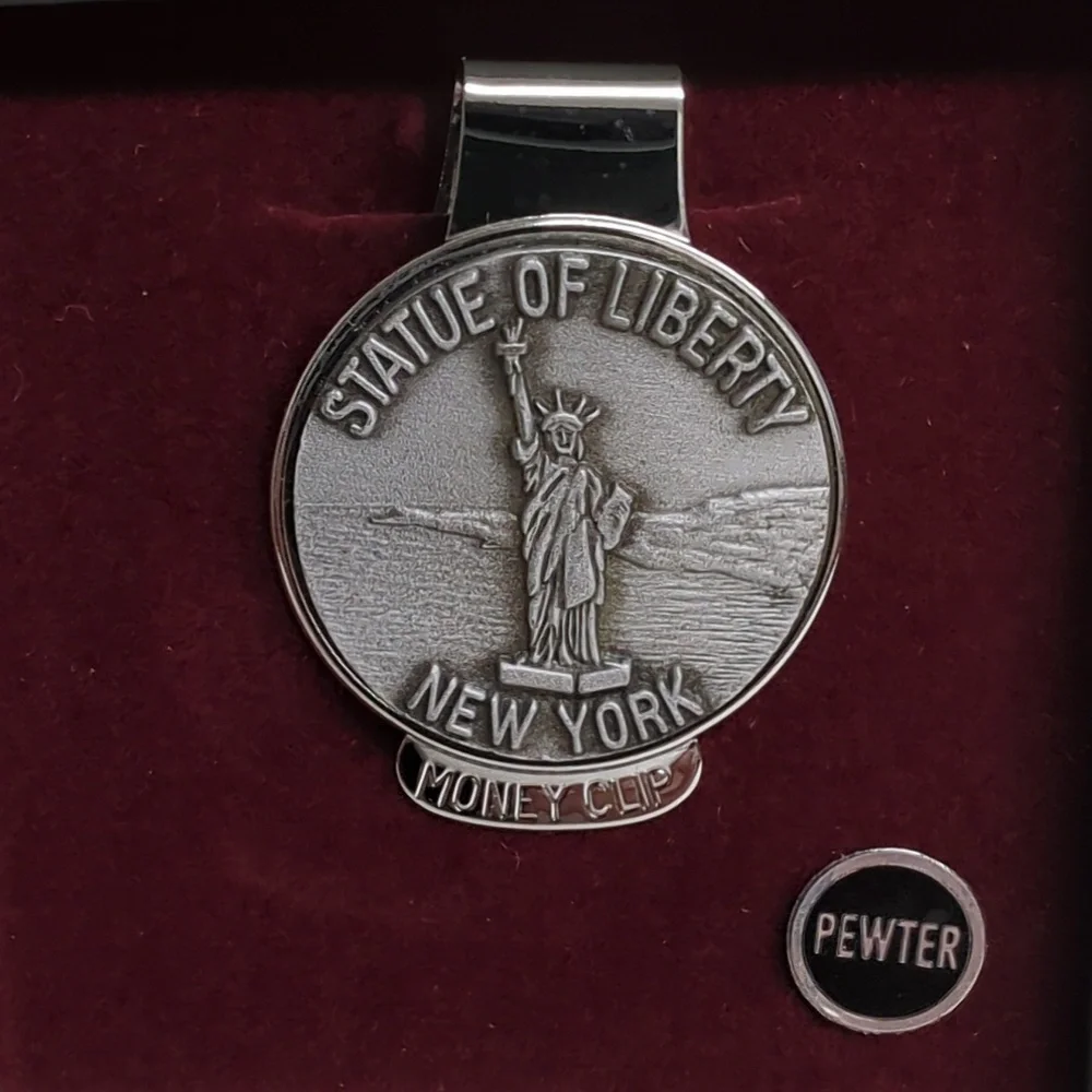 Statue of Liberty pewter money clip